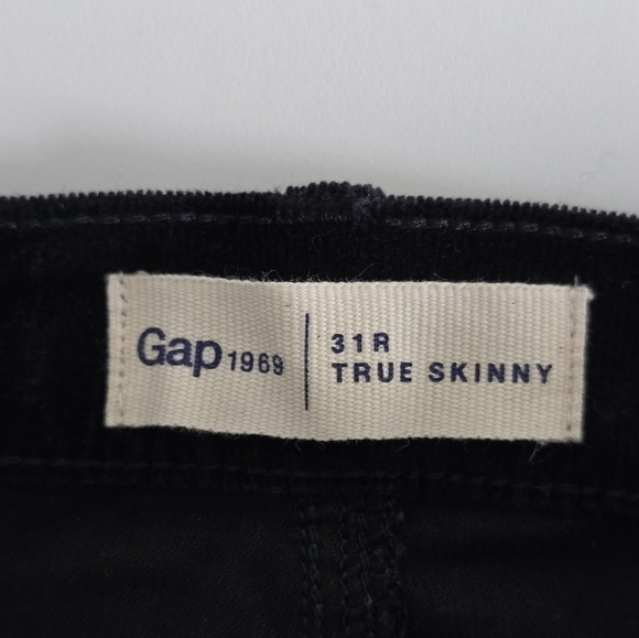 Gap Courdouy Pants Women's Black True Skinny Mid Rise Stretchy 32x29 - Picture 12 of 12